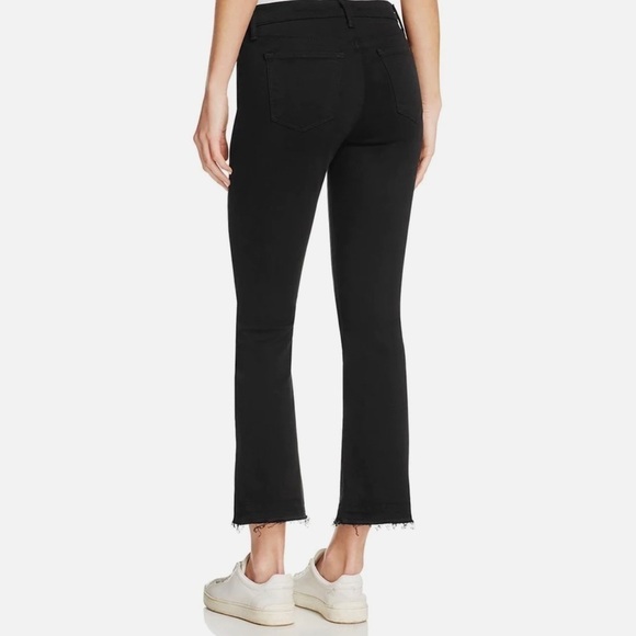 J Brand Selena Mid Rise Crop Black Bastille Size 24 - Picture 9 of 10